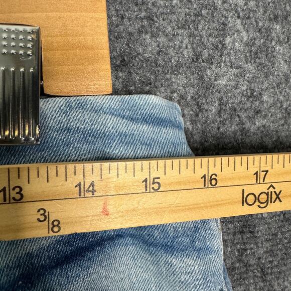 Good American Jeans Womens 14/32 Light Blue Skinny Split Hem High Rise Casual - Picture 10 of 14